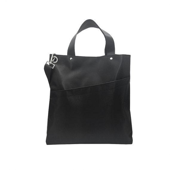 Black Tote Bag for Men Front