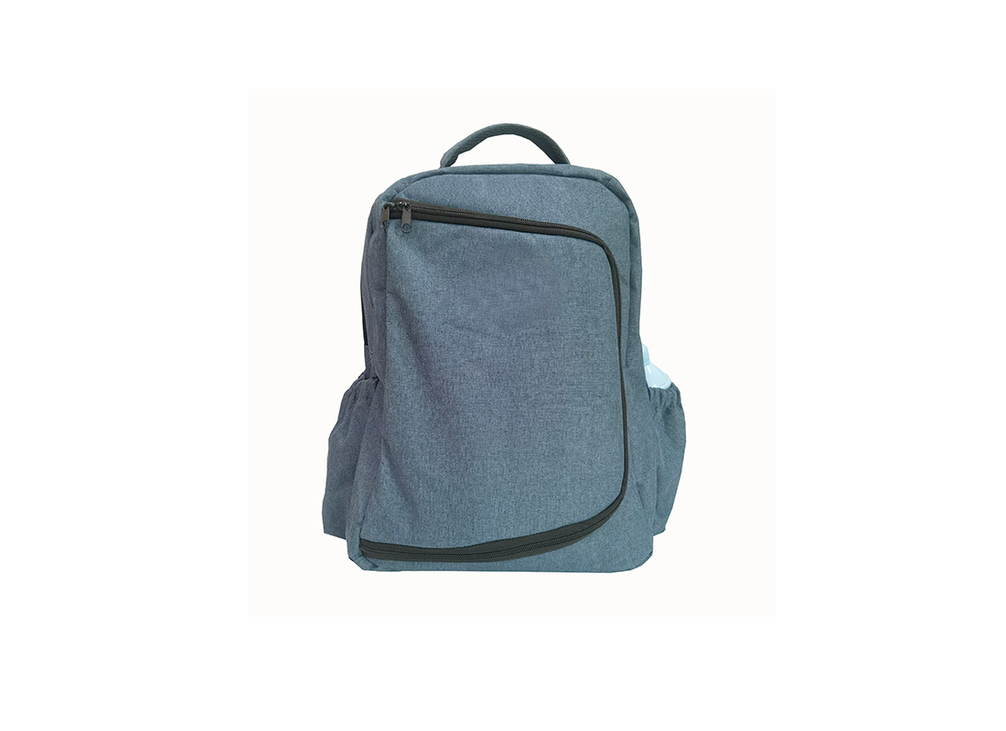 Carryall diaper backpack - 23005 - Grey Blue Front