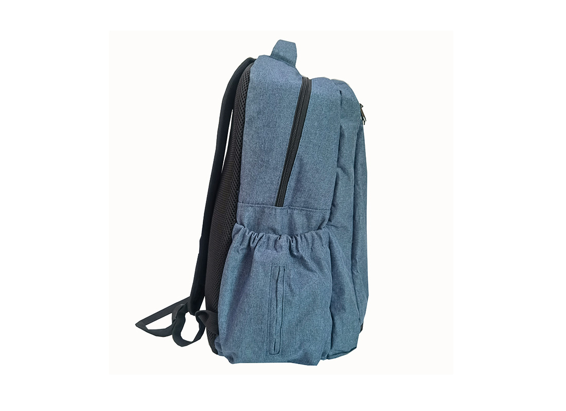 Carryall diaper backpack - 23005 - Grey Blue L Side