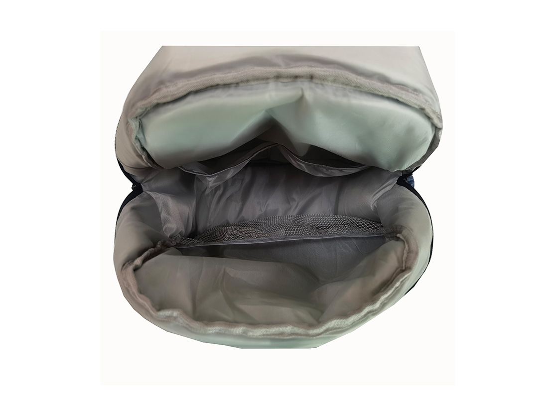 Carryall diaper backpack - 23005 - Grey Blue Open1