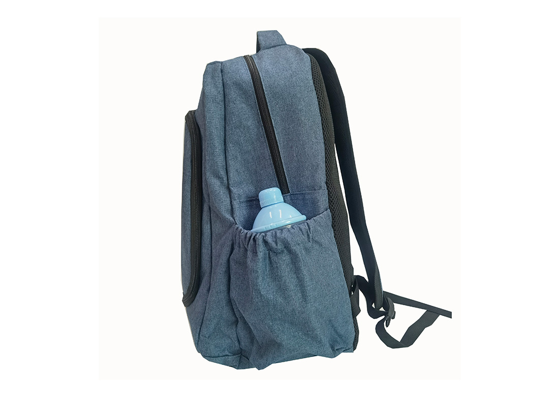 Carryall diaper backpack - 23005 - Grey Blue R Side