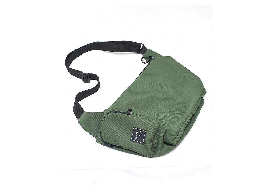 Crossbody shoulder bag 21010 military green l side