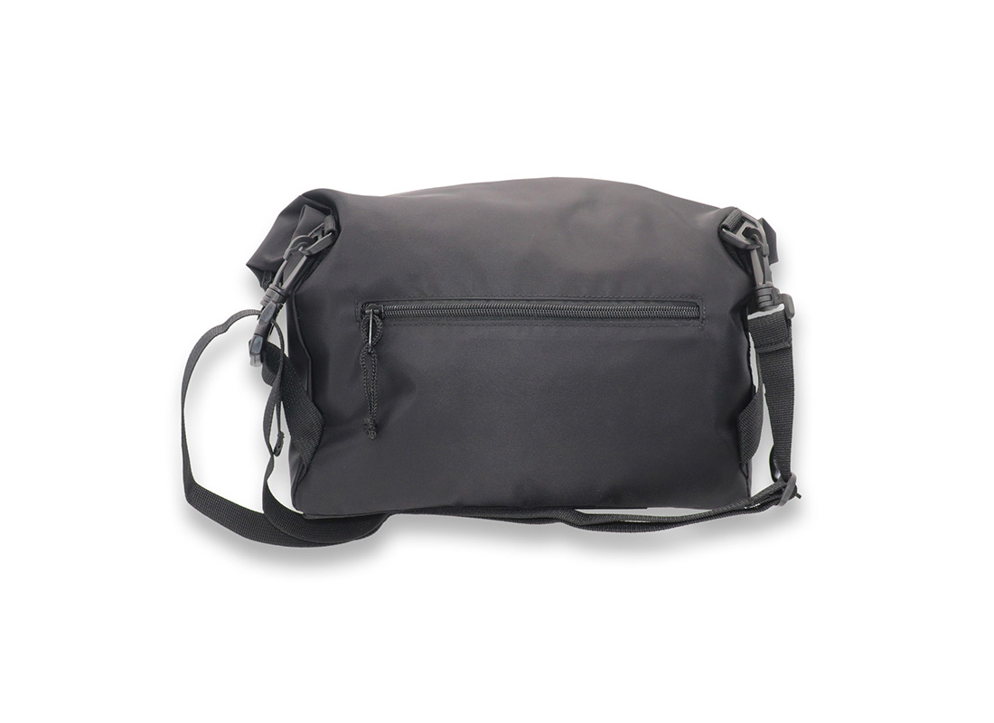 Rolltop Shoulder Bag - 22012 - Back-Black