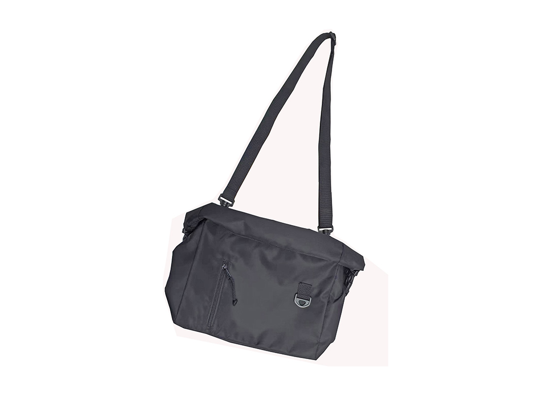 Rolltop Shoulder Bag - 22012 - Front Hang 1-Black
