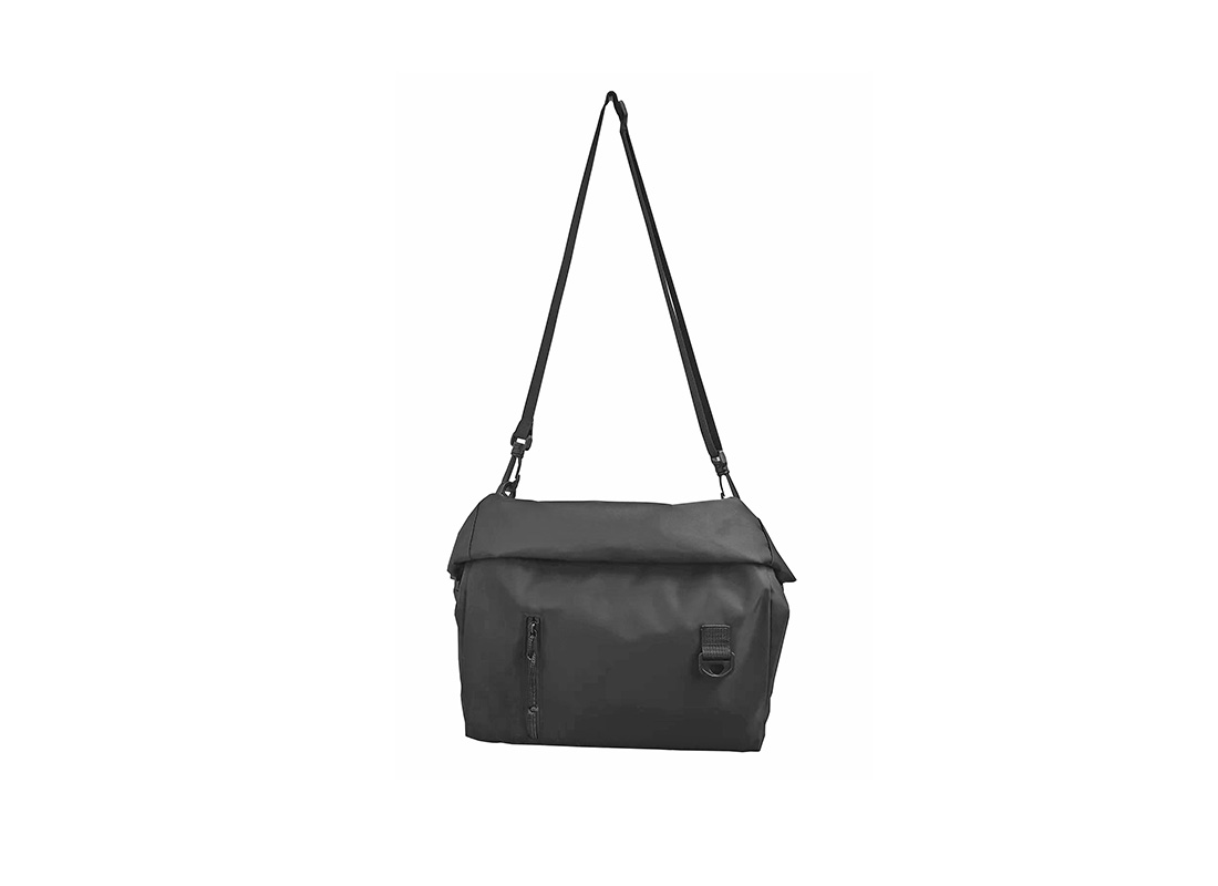 Rolltop Shoulder Bag - 22012 - Front Hang-Black