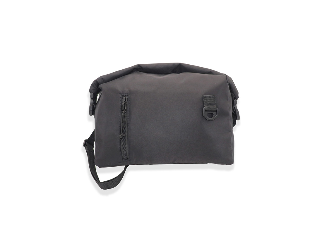 Rolltop Shoulder Bag - 22012 - Front - Black