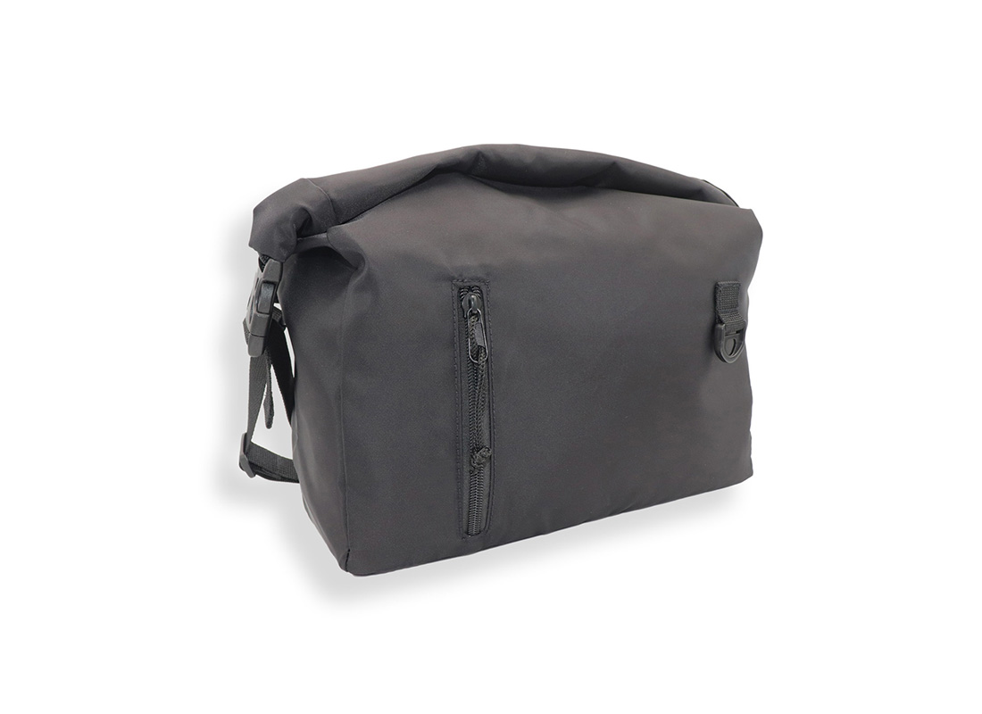 Rolltop Shoulder Bag - 22012 - L Side-Black