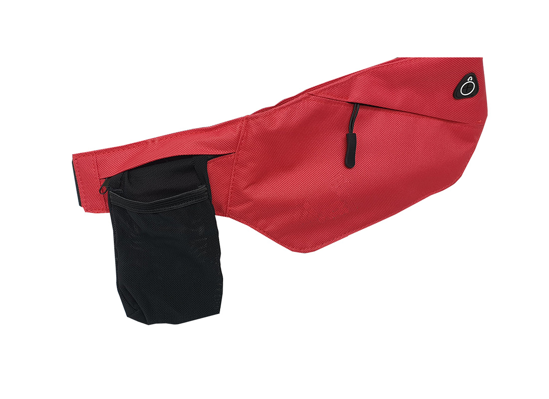 running waist bag - 21021 - red l side bottle pocket