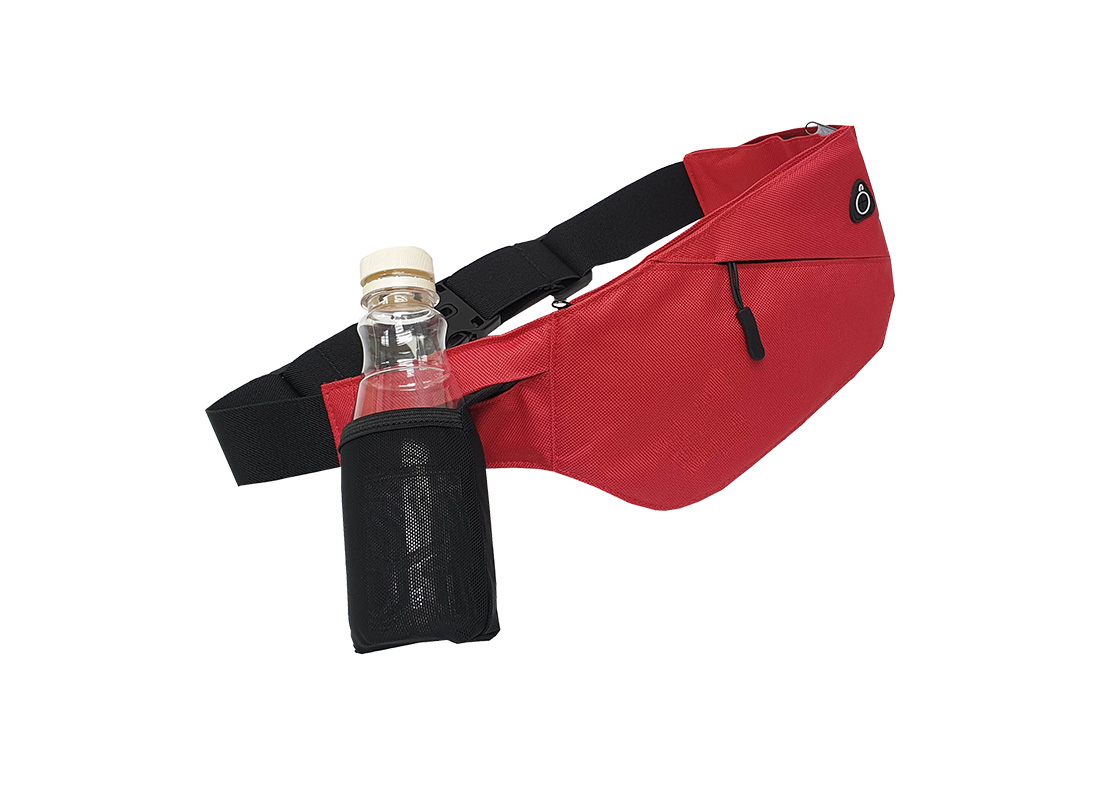 running waist bag - 21021 - red with bottle