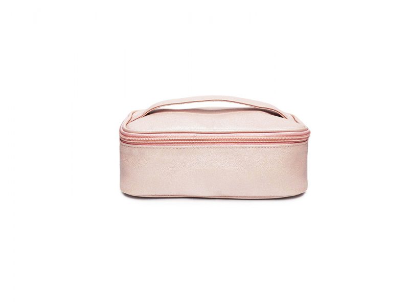 sparkly cosmetic bag - 20009 - pink front
