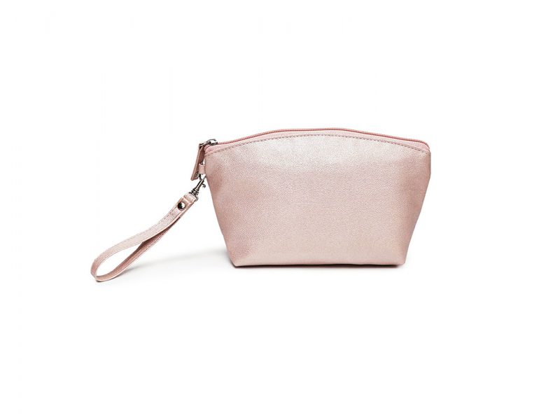 sparkly cosmetic bag - 20011 - pink front