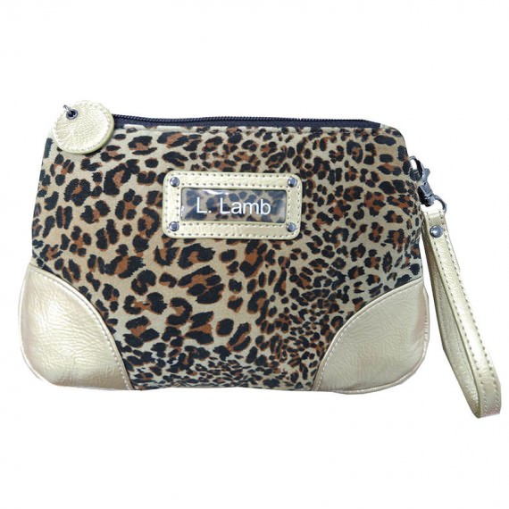 Leopard Velvet Beauty Pouch