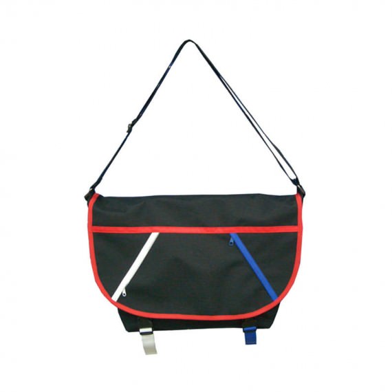 Casual Messenger bag with colorful zipper