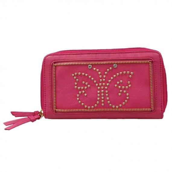 Women Wallet Cherry Pink Long Wallet