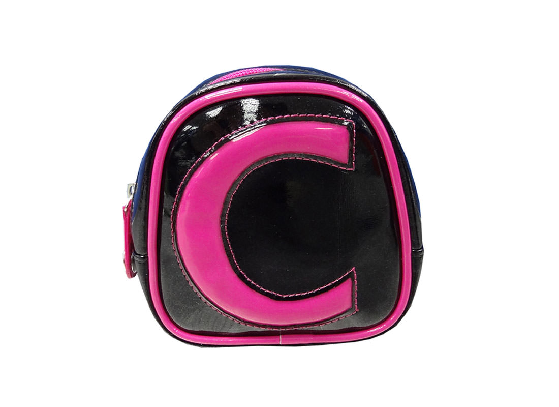 black small bag with pink trimming