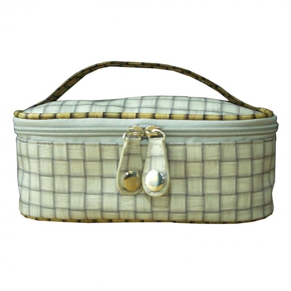 Check Pattern Cosmetic Bag