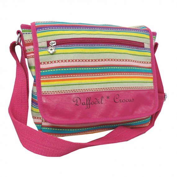 Striped Canvas Shoulder Bag