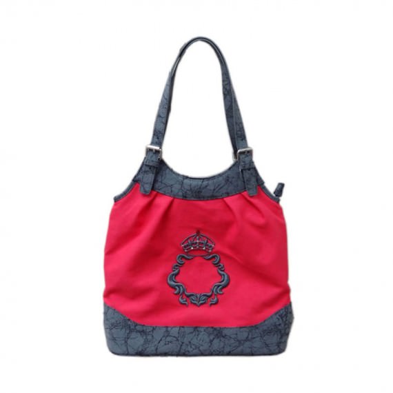 Women Canvas Handbag in Red