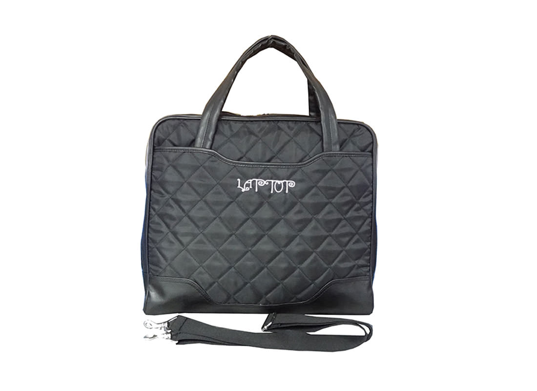 Black Quilted Laptop Bag