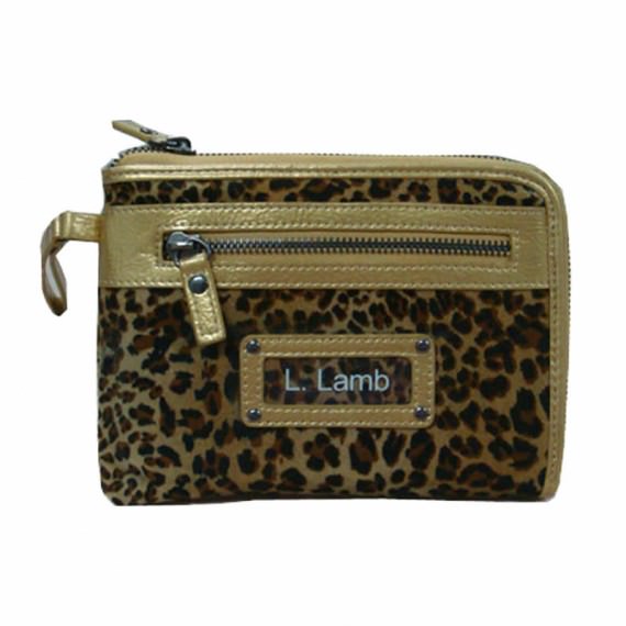 Velvet Wallet in Leopard Pattern