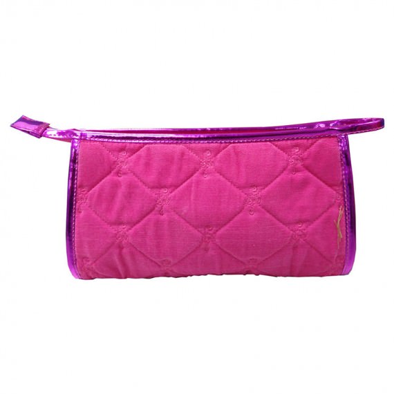 Pink Quilted bag for storing cosmetic