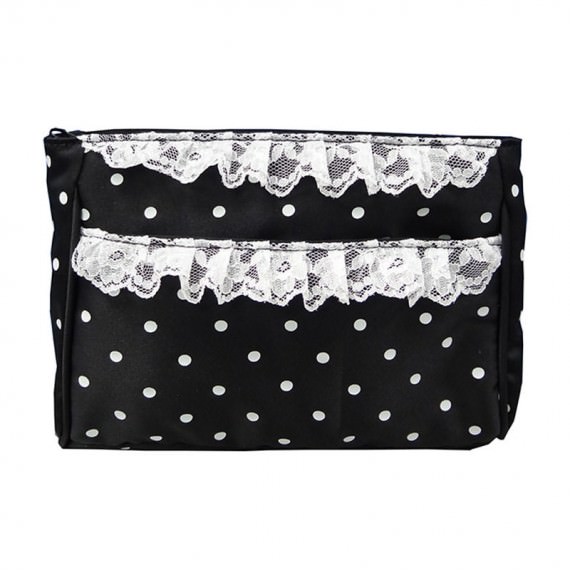 White Dots Zipper Pouch