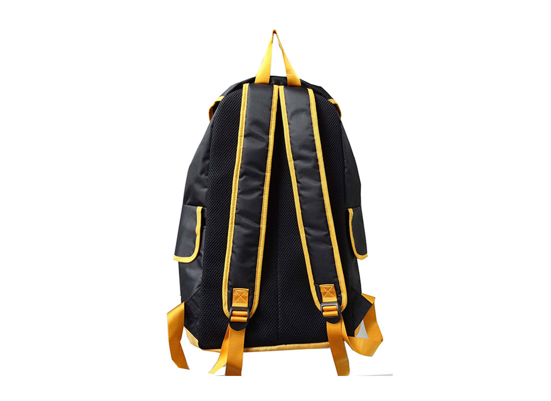 Black Backpack with Flap for Closure Back