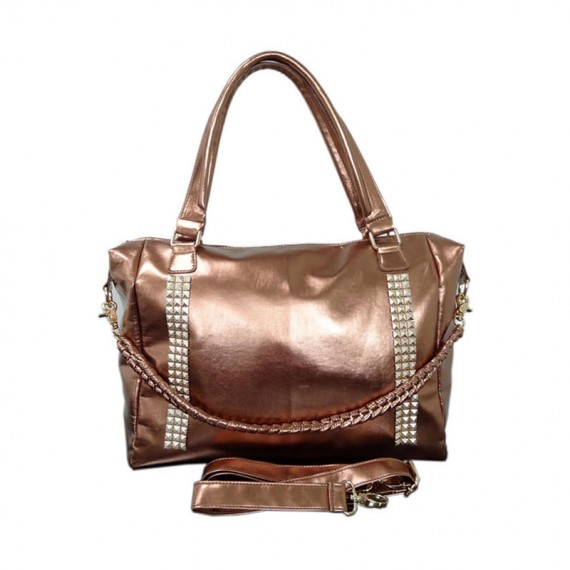 Metallic gold handbag