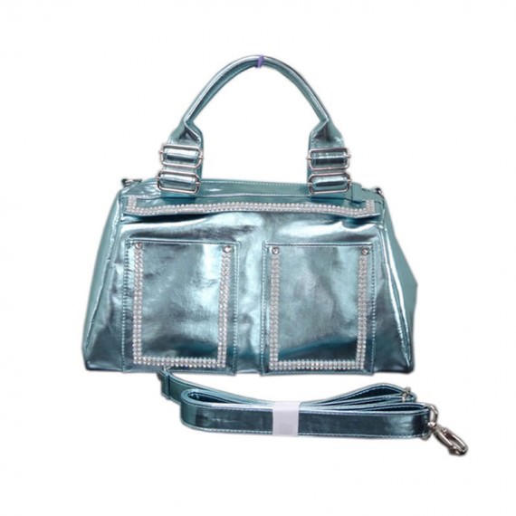 Metallic Blue Handbag