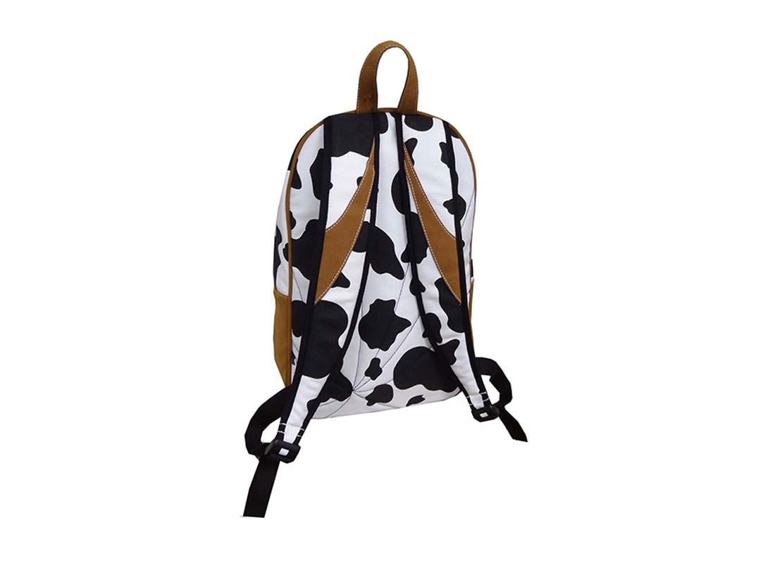 Cow Print Backpack back