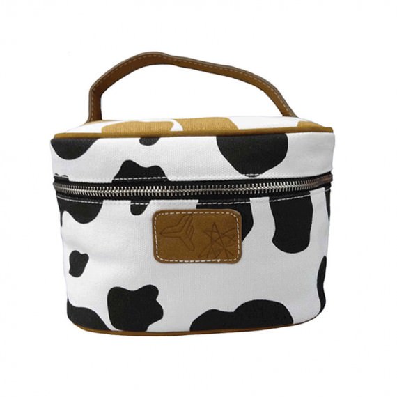 Cow Makeup Bag with Handle