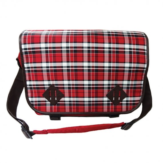 Plaid Messenger Bag