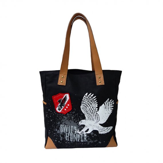 Eagle Print Canvas Tote Bag