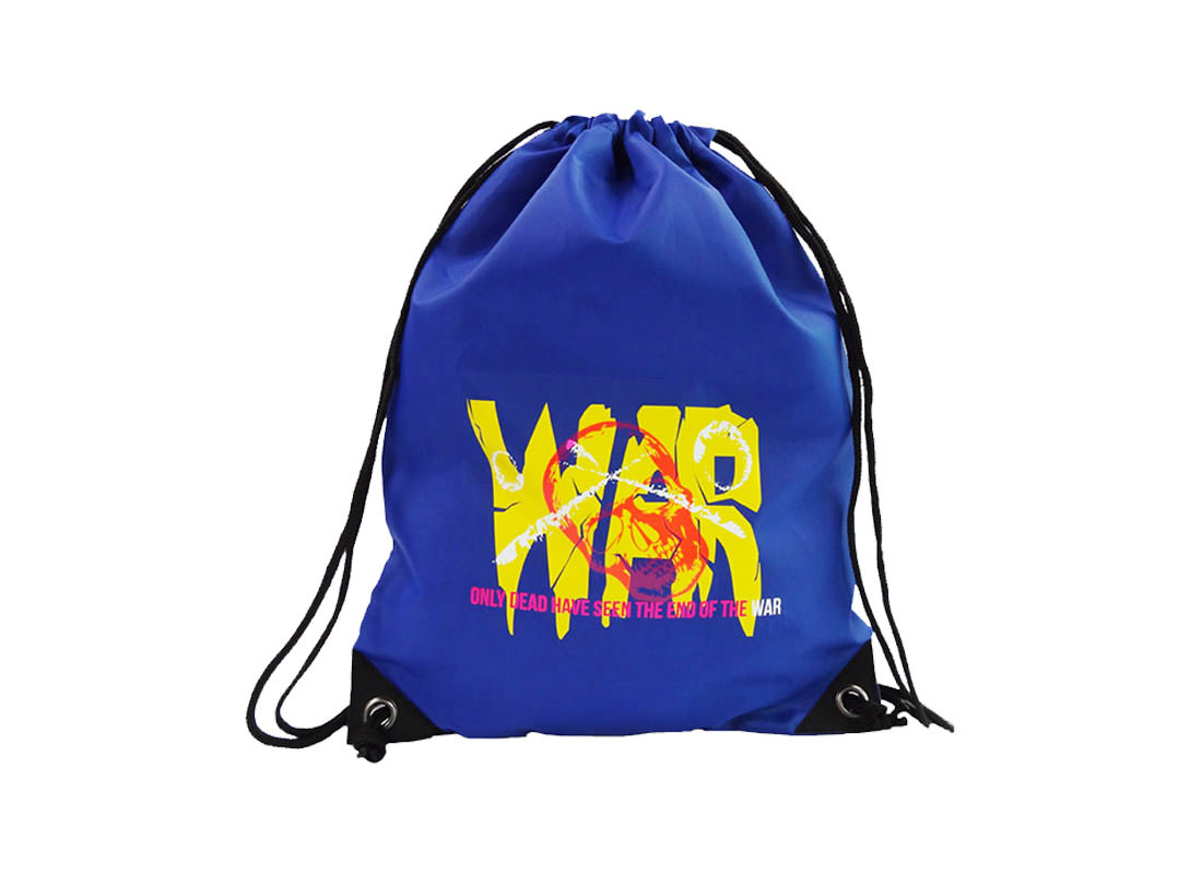 drawstring sport bag with word 