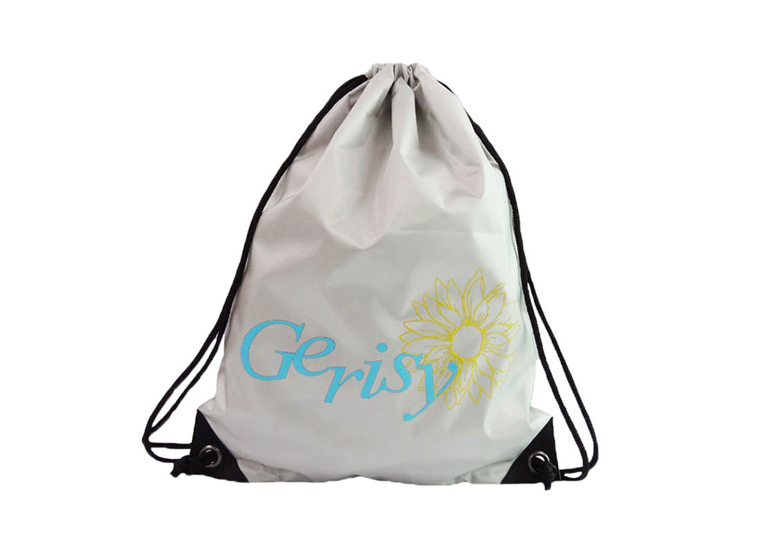 drawstring sport bag with gerisy logo printing