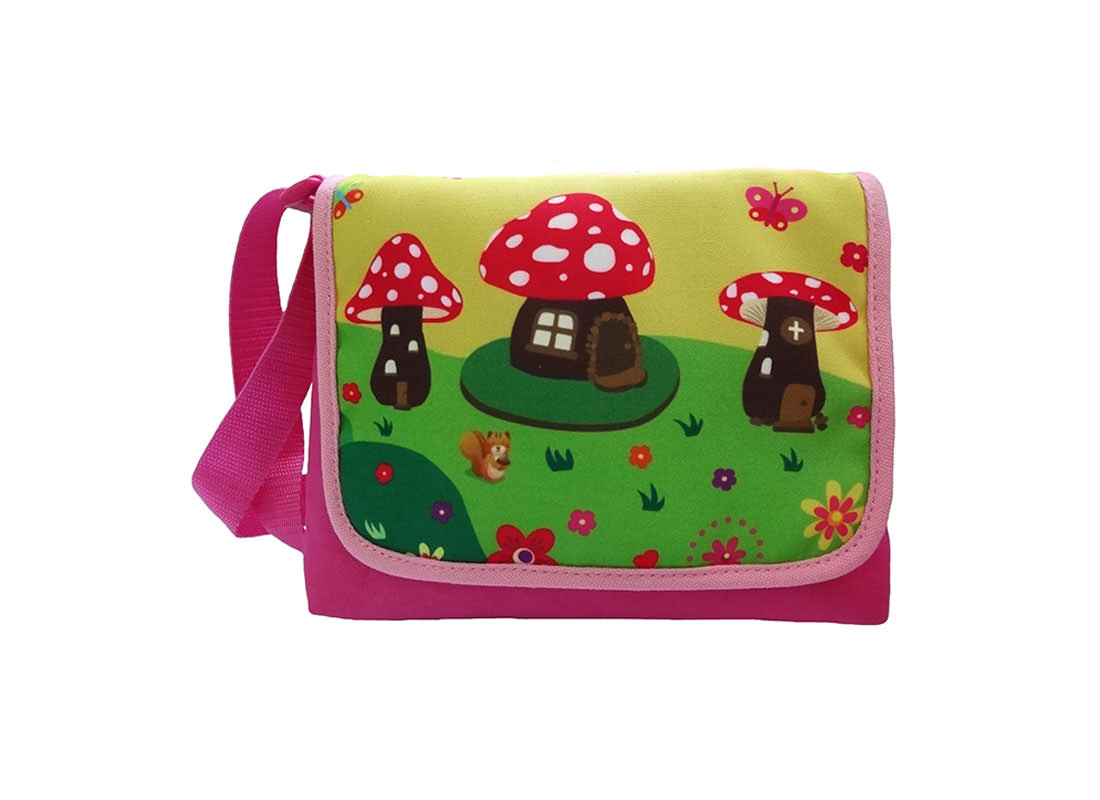 Mushroom House Kid Shoulder Bag with Flap