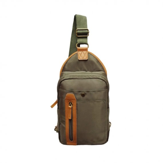 Men Sling Bag in Military Green