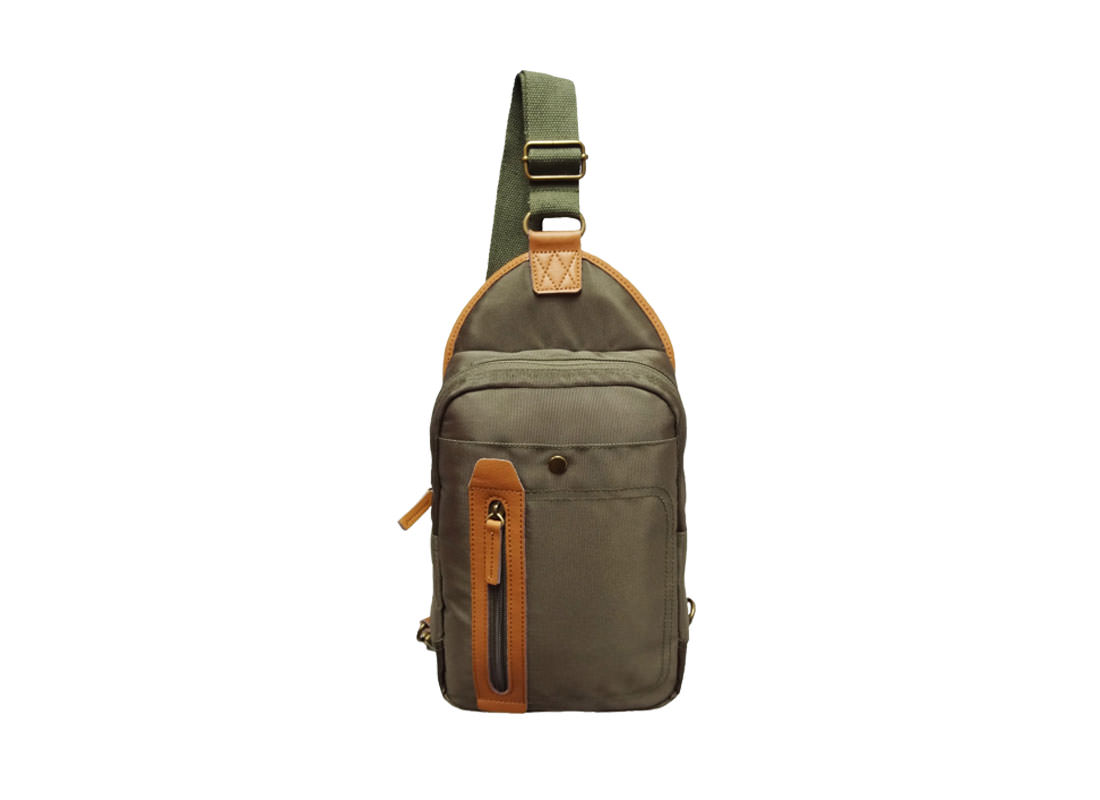 Men Sling Bag in Military Green