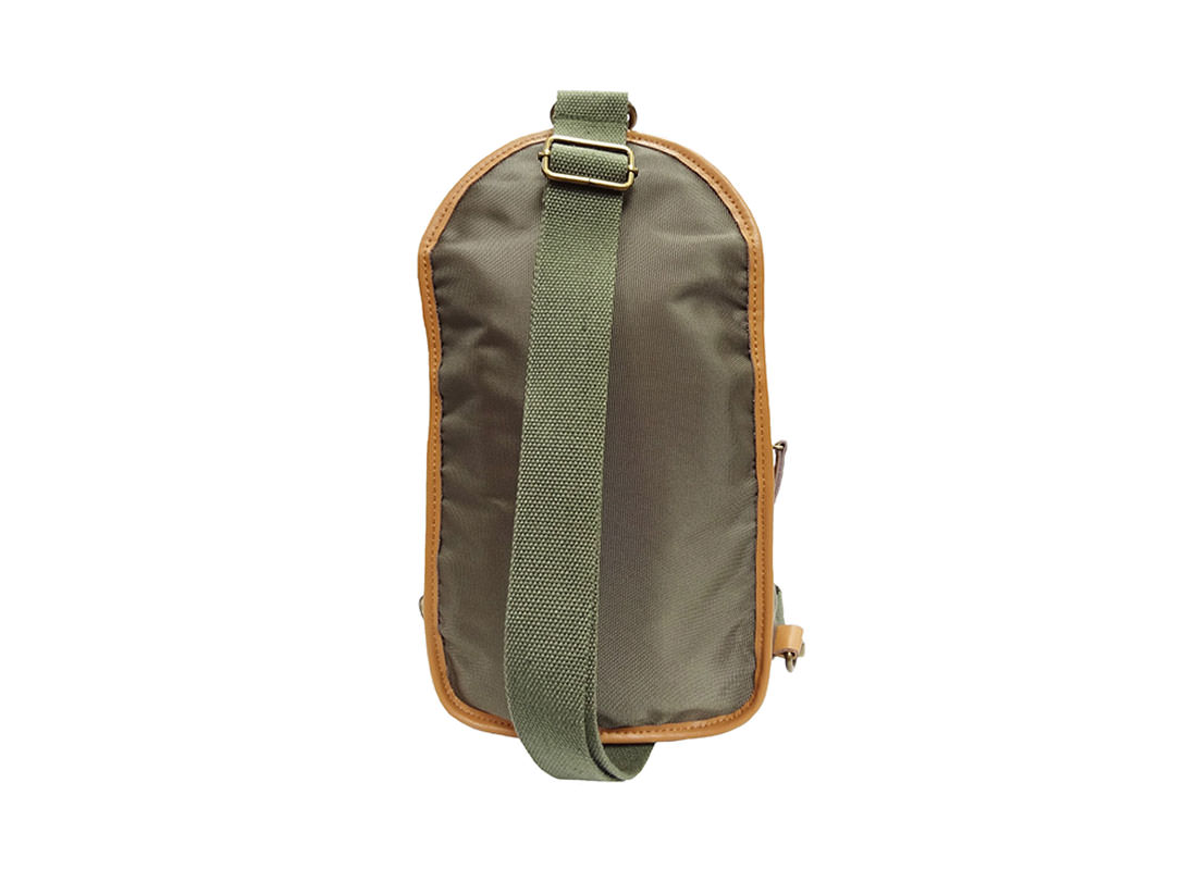 Men Sling Bag in Military Green Back