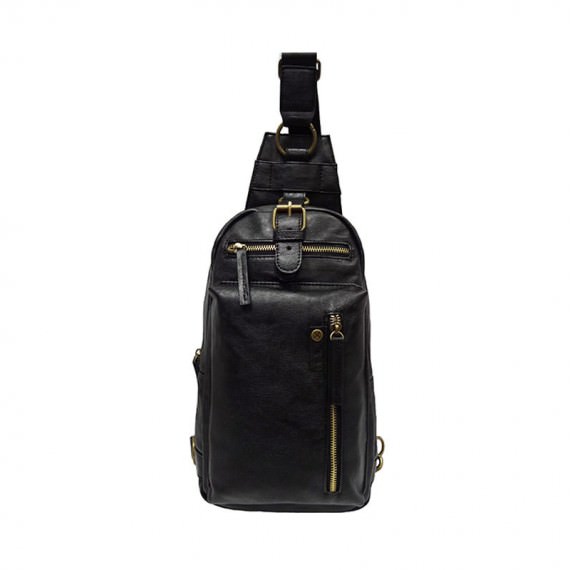 faux leather sling bag for men