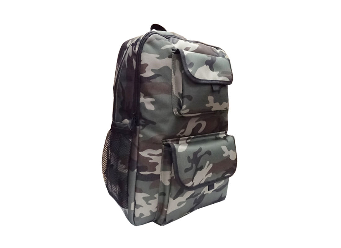 camouflage pattern backpack L side