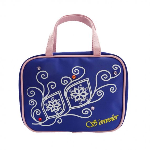 Cosmetic bag with Compartments in Blue