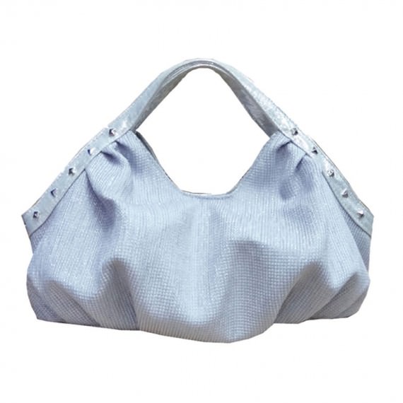 Women Small Handbag in Silver Color