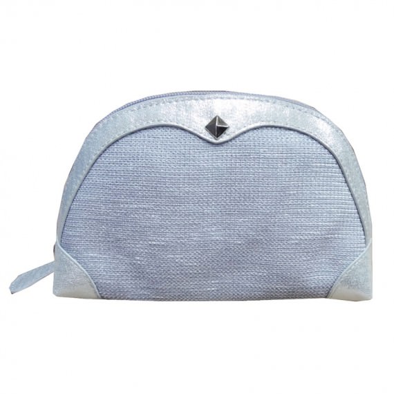 Cosmetic Purse in Silver Color