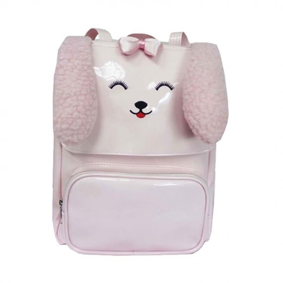 Dog Shaped Kids Backpack in Pink