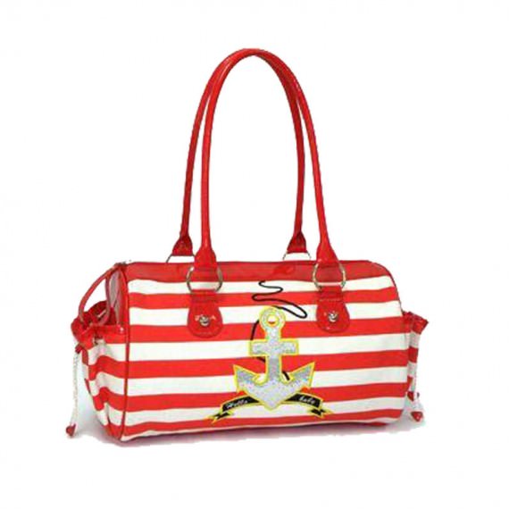 Striped Canvas Handbag