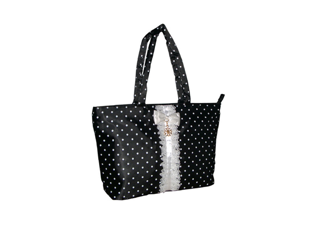 suit style mini tote with dot printing