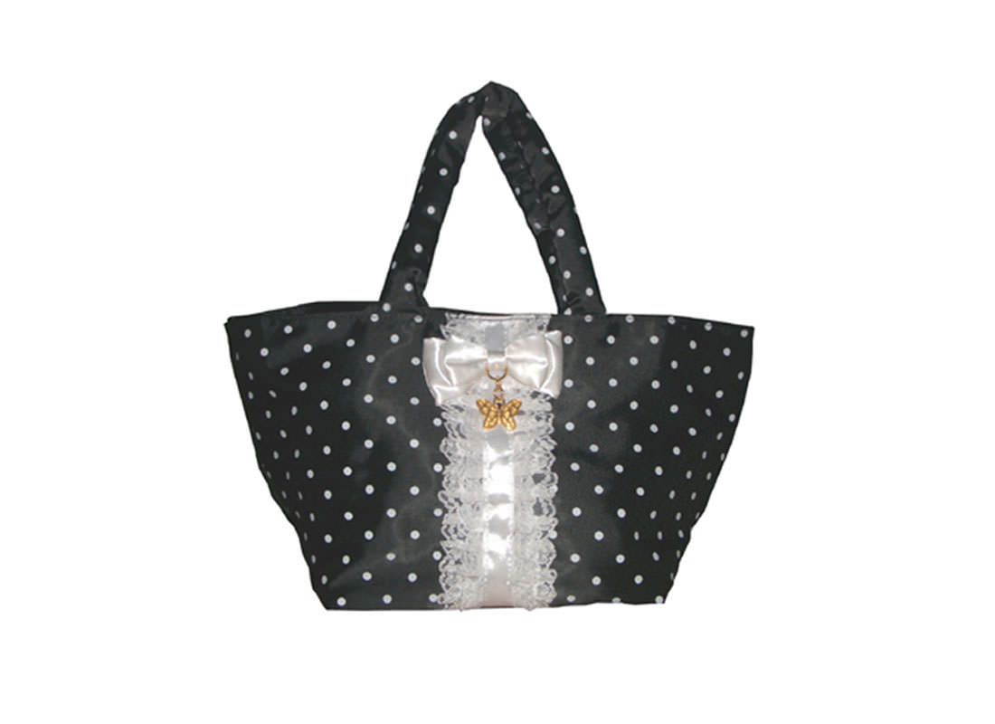 Suit Style Small Size Tote with white dot printing