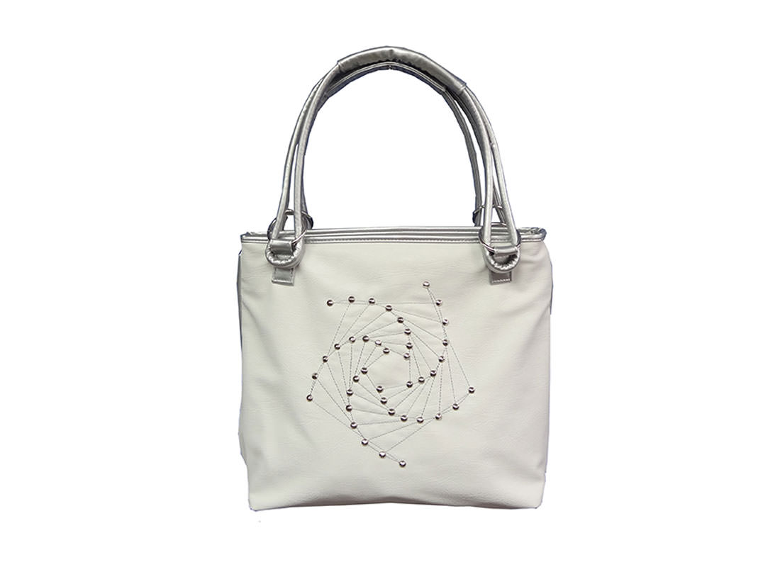 White Studded Handbag