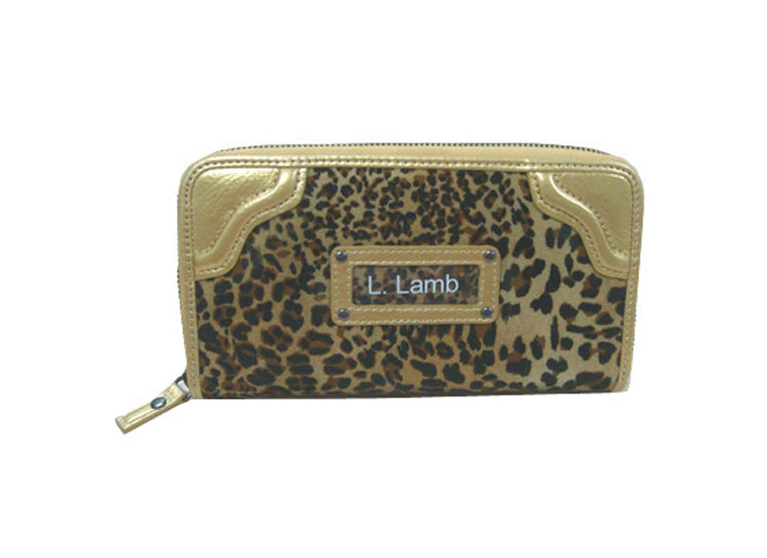 Leopard Velvet Long Wallet